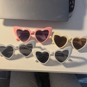 Heart-Shaped Sunglasses Set